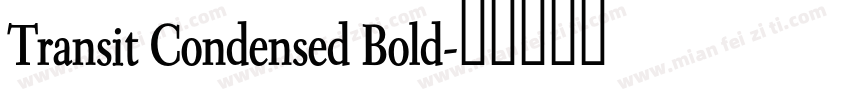Transit Condensed Bold字体转换